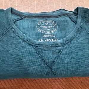 American Eagle Outfitters Men's Blue Crewneck shirt